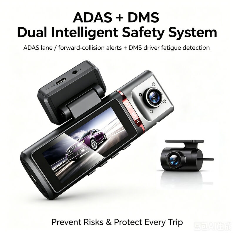 3 قناة HD DVR Dash Cam 4G 4K مقدمة 1080P كابينة خلفية تعقب GPS ADAS DMS 24/7 مراقبة وقوف السيارات لسلامة الأسطول