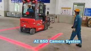 AI BSD Detection 4CH HD Touch DVR نظام الكاميرا للآلات الثقيلة